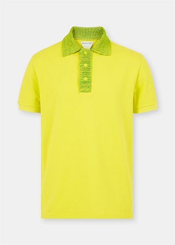 Lemon Piquet Short Sleeve Polo Top