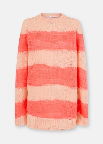 Pink Kalia Oversized Striped Sweater