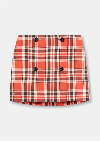 Irri Red Checkered Skirt