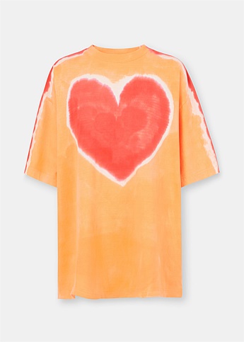 Orange Edra Coeur T-Shirt