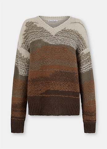 Taupe Kestella Ombre Knit Sweater