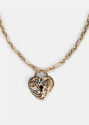 Gold Adore Charm Necklace