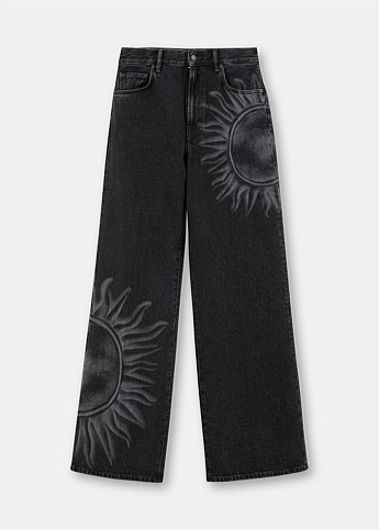 Black Denim Sun Jeans