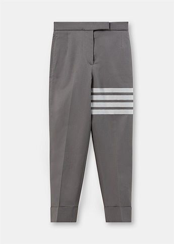 Grey 4-Bar Backstrap Trousers 