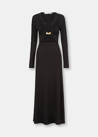 Black Quartz Long-Sleeve Dress