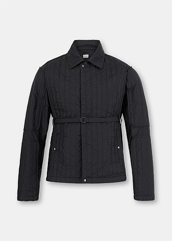 Black Quilted Worker Jacket