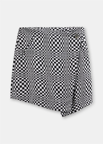 Black & White Check Mini Skirt
