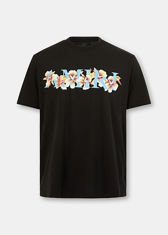 Black Hibiscus Logo T-Shirt
