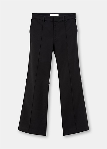 Black Cinched Leg Trousers