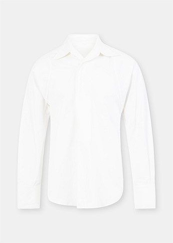 White Rowdy Cotton Poplin Shirt