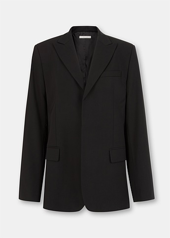Black Woollen Tailored Jacket