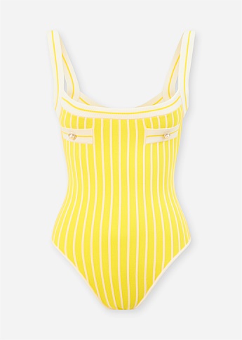 Yellow Knitted Bodysuit