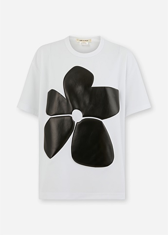 White Flower Printed T-Shirt