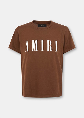 Brown Amiri Logo T-Shirt