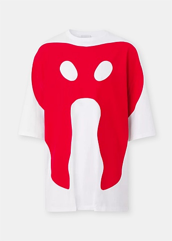 White Red Face T-Shirt