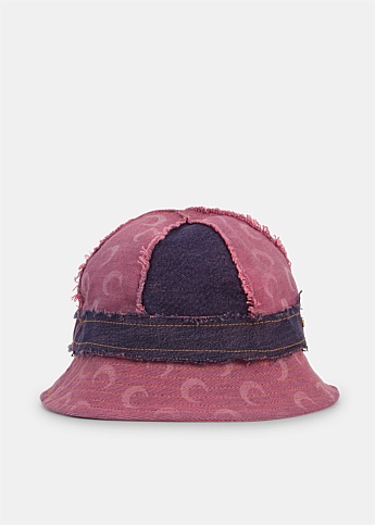 Fuschia Moon Denim Bucket Hat