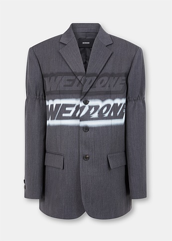 Dark Grey Logo Blazer Jacket