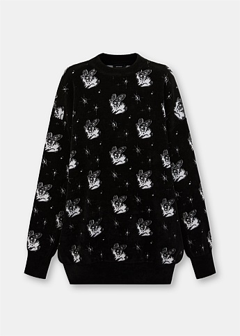 Black Monogram Monster Sweater