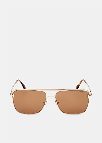 Gold Nolan Sunglasses