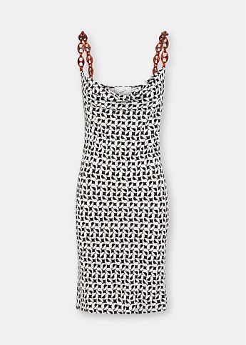 Monogram Chain Slip Dress