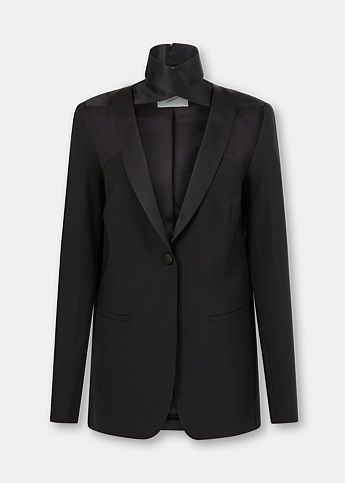 Black Cut Out Tailored Jacket