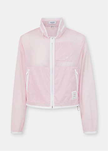 Pink Sheer Windbreaker Jacket