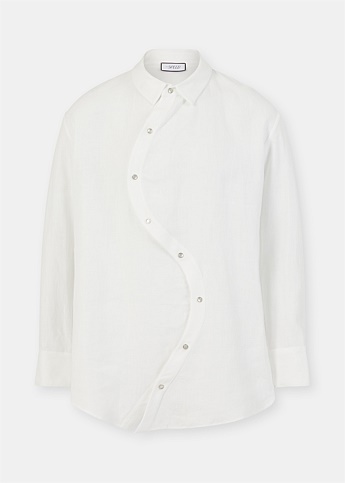 White Swirly Long Sleeve Shirt