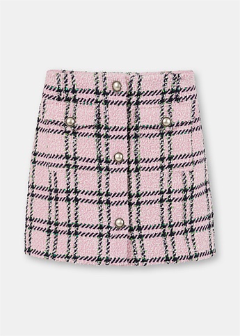 Pink Tartan Mini Skirt
