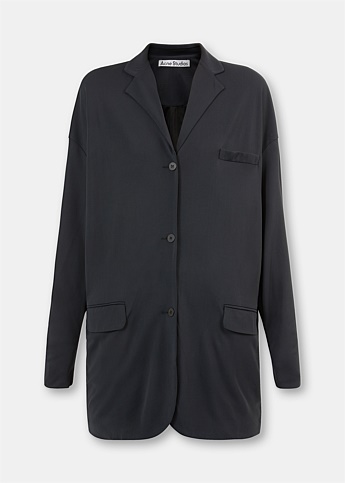 Navy Soft Crepe Suit Jacket 