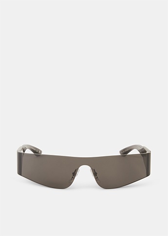 Black Mono Rectangle Sunglasses