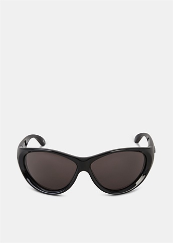 Black Wrap Around Frame Sunglasses