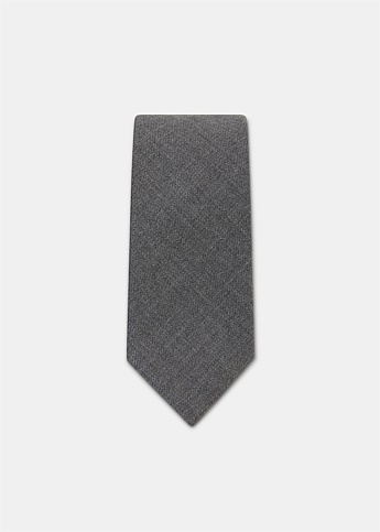 Medium Grey Super 120 Tie