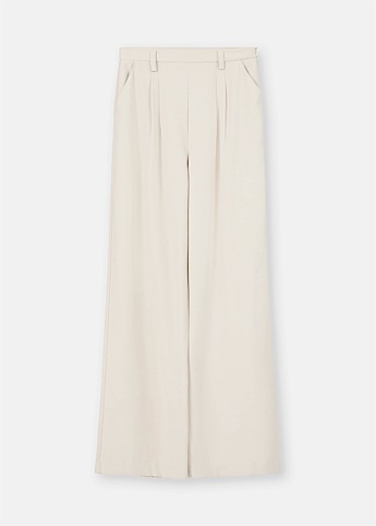 Oyster Wide Leg Pleated Pants