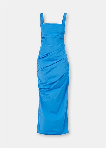 Turquoise Raf Midi Dress