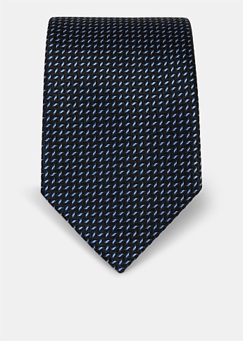 Navy Standard Printed Tie