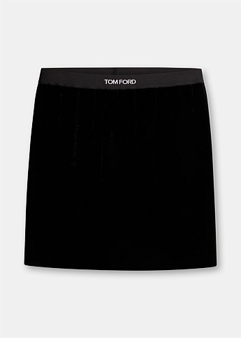 Black Velvet Signature Mini Skirt