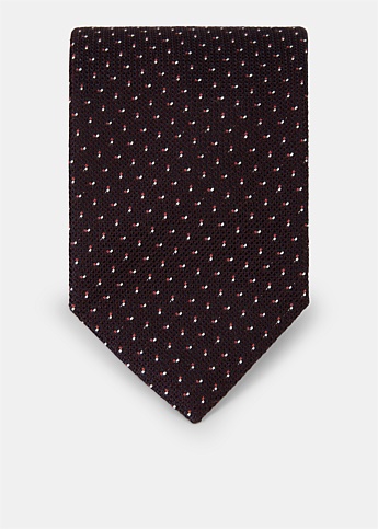 Aubergine Standard Printed Tie