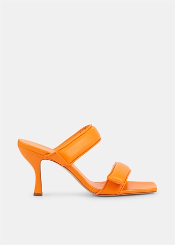 X Pernille Flash Orange Two Strap Sandals