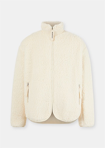 Cream Zip Fleece Jacket