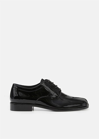 Black Tabi Lace Up Derby Shoes