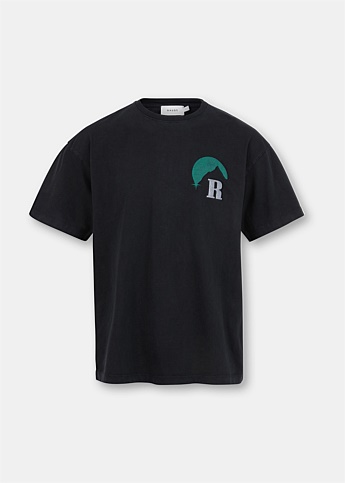 Black Moonlight Print T-Shirt