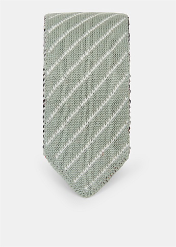 Green Stripe Jacquard Tie