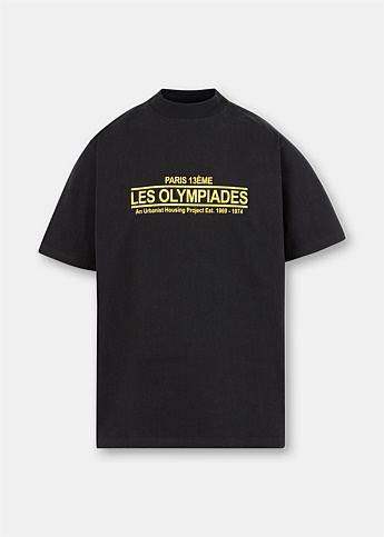 Black Les Olympiades High Neck Standard T-Shirt