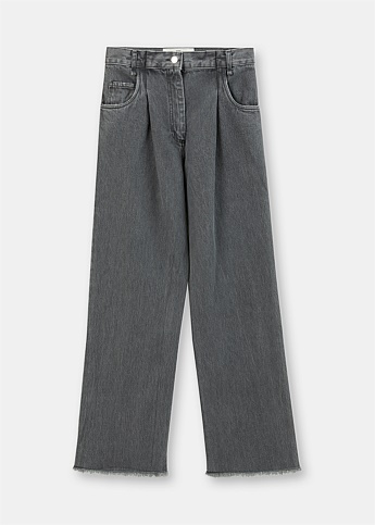 Grey Cotton Boyfriend Jeans