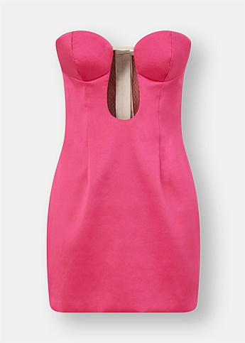 Pink Sleeveless Bustier Dress