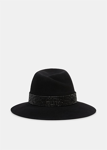 Virginie Black Felt Fedora Hat