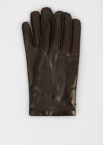 Brown Lambskin Siberia Gloves