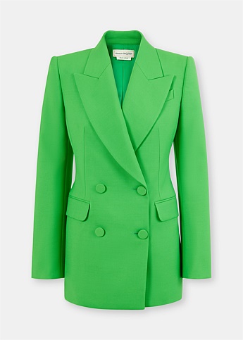 Green Double Breasted Blazer Jacket