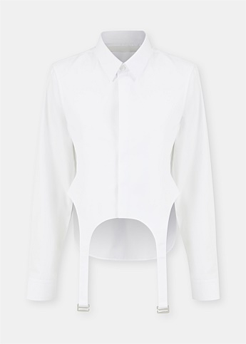 White Garter Bib Shirt