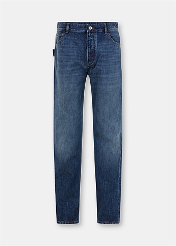 Blue Straight Denim Jeans